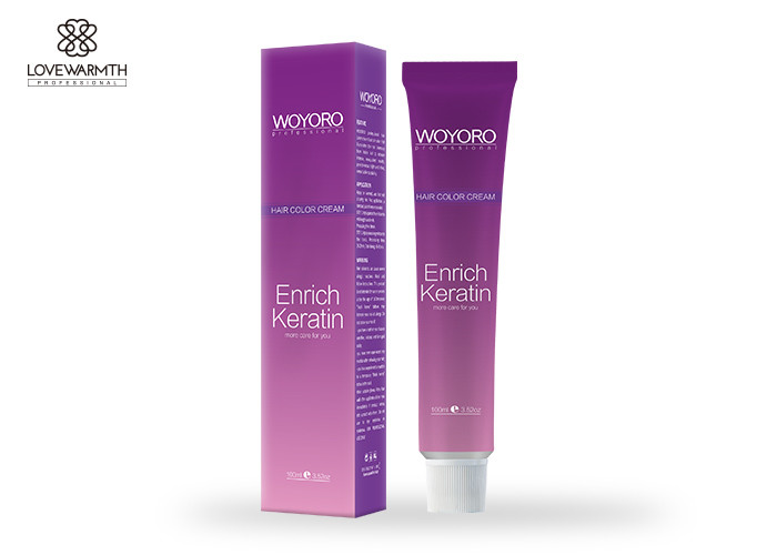 Keratin Extract Permanent Hair Color Cream 80ml Volume Care Formula Material For Salon