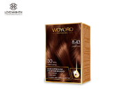 Permanent Hair Color Shampoo Light Copper Blond 8 / 43 Color Fashion Shades