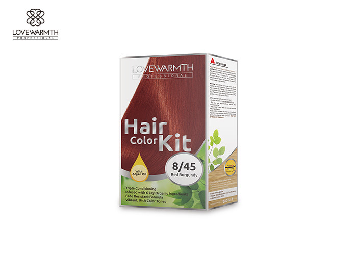 Low Ammonia Hair Color Kit For Family 13 Plants Extracts 60 Ml * 2 Volume