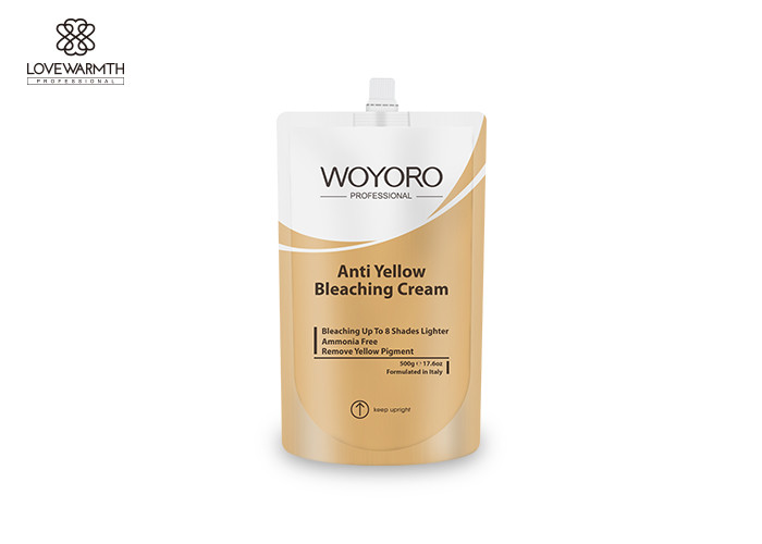 Ammonia Free Anti Yellow Hair Removal Cream , Safe Platinum Blonde Bleach