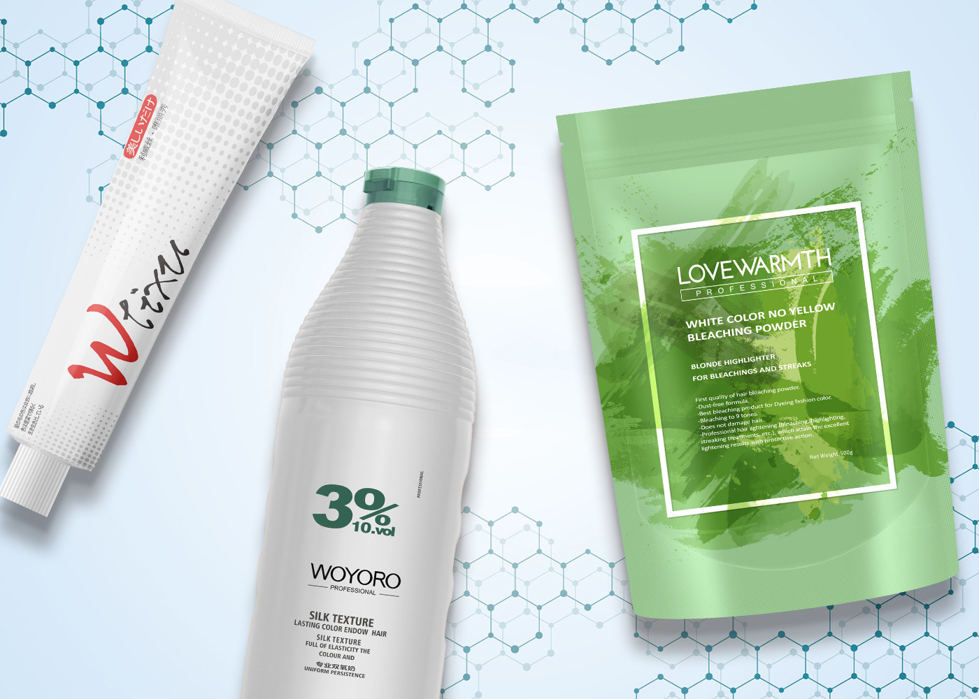 Unisex Hair Cream Developer Hydrogen Peroxide 6% 9% 12% For Bleach